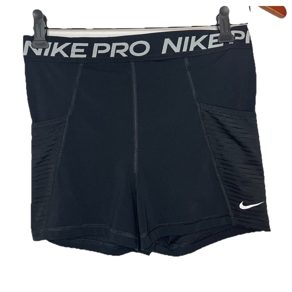 Nike Pro Dri Fit Womens Medium Black Active Shorts 3" Inseam